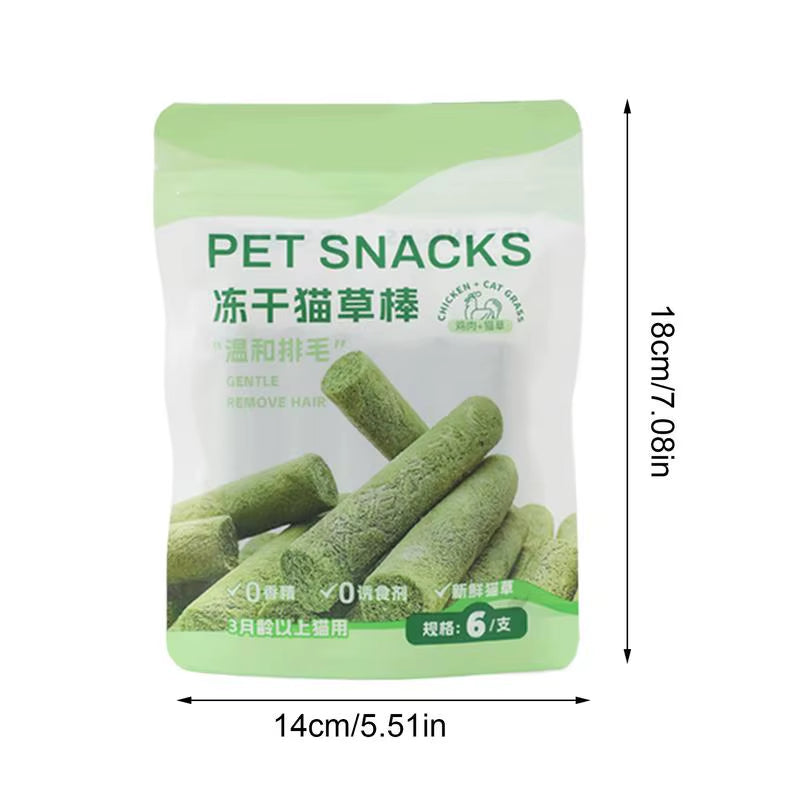 Cat Grass Teething Stick Grass Treats Cat Teething Sticks Edible Cat Chew Toys for Teeth Cleaning Cat Treat Sticks for Indoor