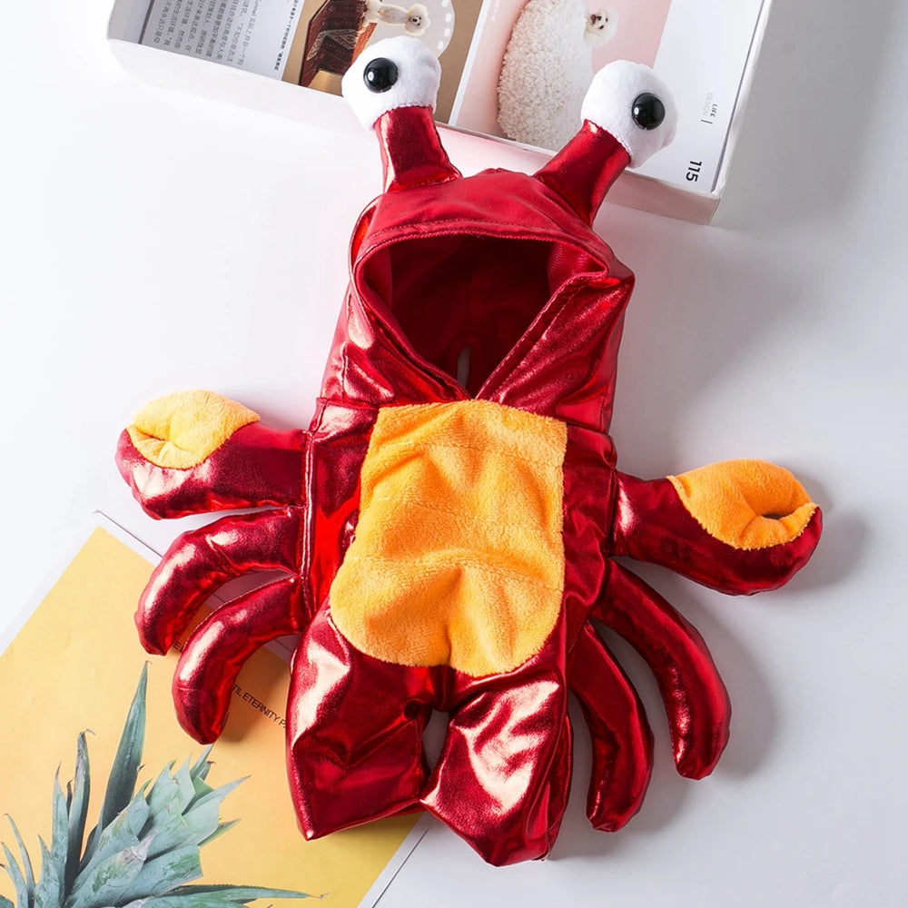 Dog Clothes Halloween Funny Pet Red Crab Costume Pet Cute Cosplay Special Events Apparel Outfit Dog Costumes Clothing Dog Sets