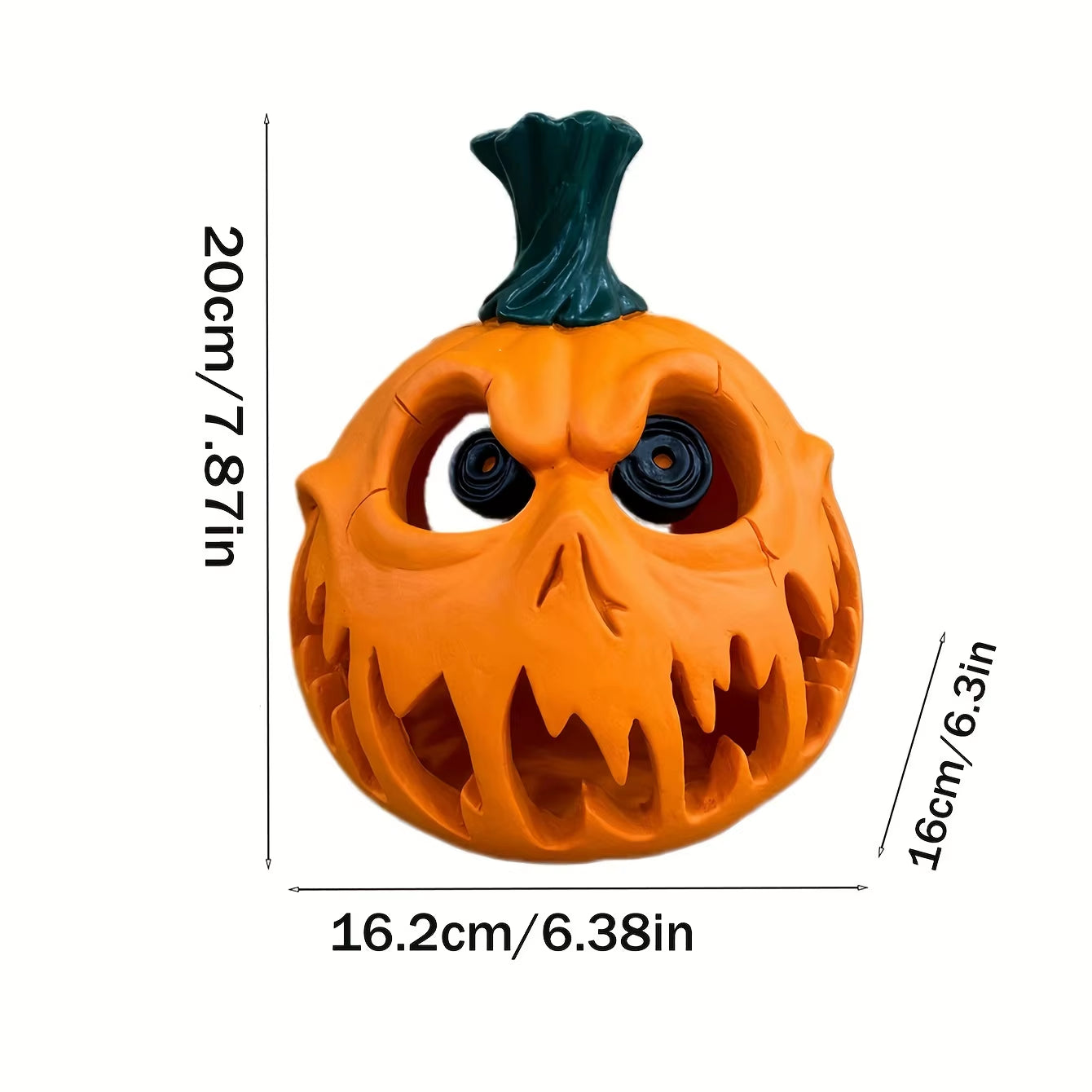 Giant Halloween Pumpkin Resin Decoration - Ghost Skull with Weird Facial Features, Halloween Decorations Halloween Ornaments